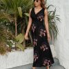 Black Women US Flag Melanin Afro 4th of July African American Womens Casual Sleeveless Dress Maxi Long Beach Dress Sundress