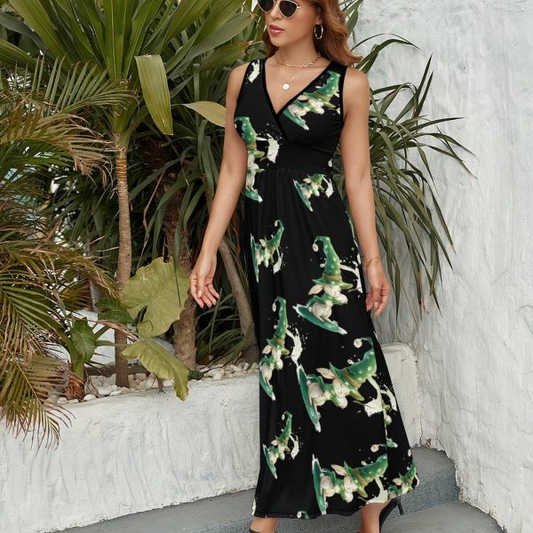 Magic Rabbit Womens Casual Sleeveless Dress Maxi Long Beach Dress Sundress