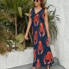 Red Lobster Printed Womens Casual Sleeveless Dress Maxi Long Beach Dress Sundress