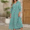 Women's Boho Maxi Dresses 2025 Summer Casual V Neck Puff Sleeve Floral Tiered Flowy Swing Beach Vacation Long Dress