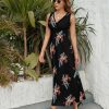 Pin Up Girl Bomber Womens Casual Sleeveless Dress Maxi Long Beach Dress Sundress